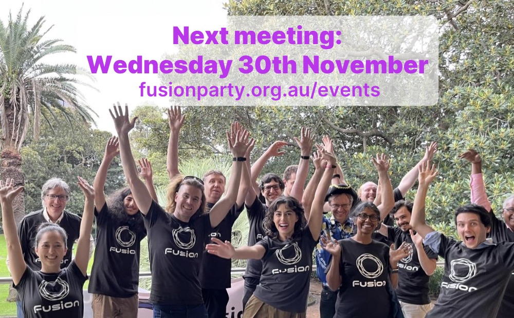 Photo of Fusion members. Text: \