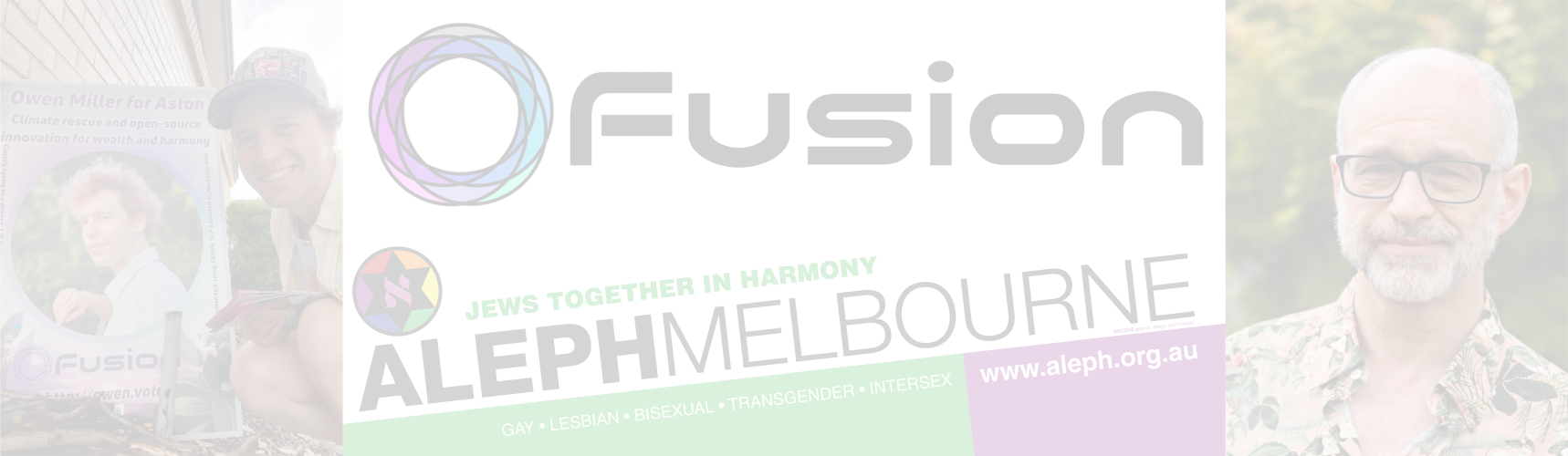 Fusion Party candidate Owen Miller and Aleph Melbourne support Elimination of Discrimination