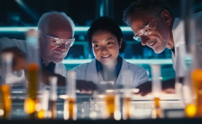 Some scientists in a lab